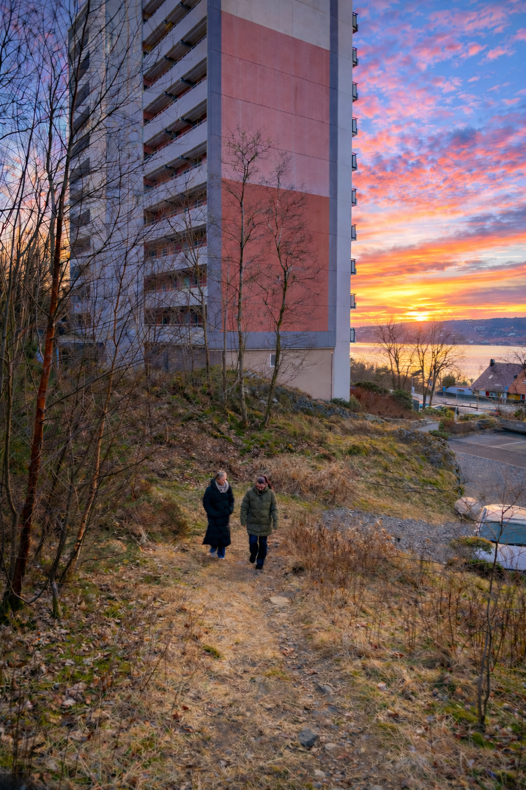 Med umiddelbar nærhet til både sjø og fjell får du det beste av to verdener; bademuligheter på Helleneset og flotte stier mot Sandviksfjellet og Hellen Festning. Galleribilde