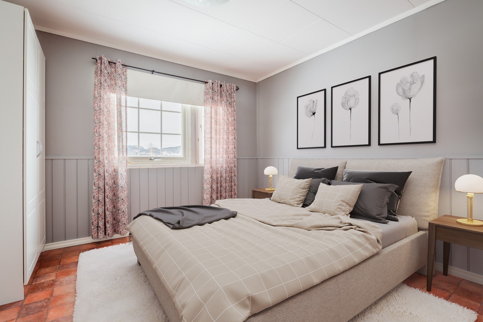 Boligen har i dag 3 soverom. Soverommene er digitalt stylet. Galleribilde