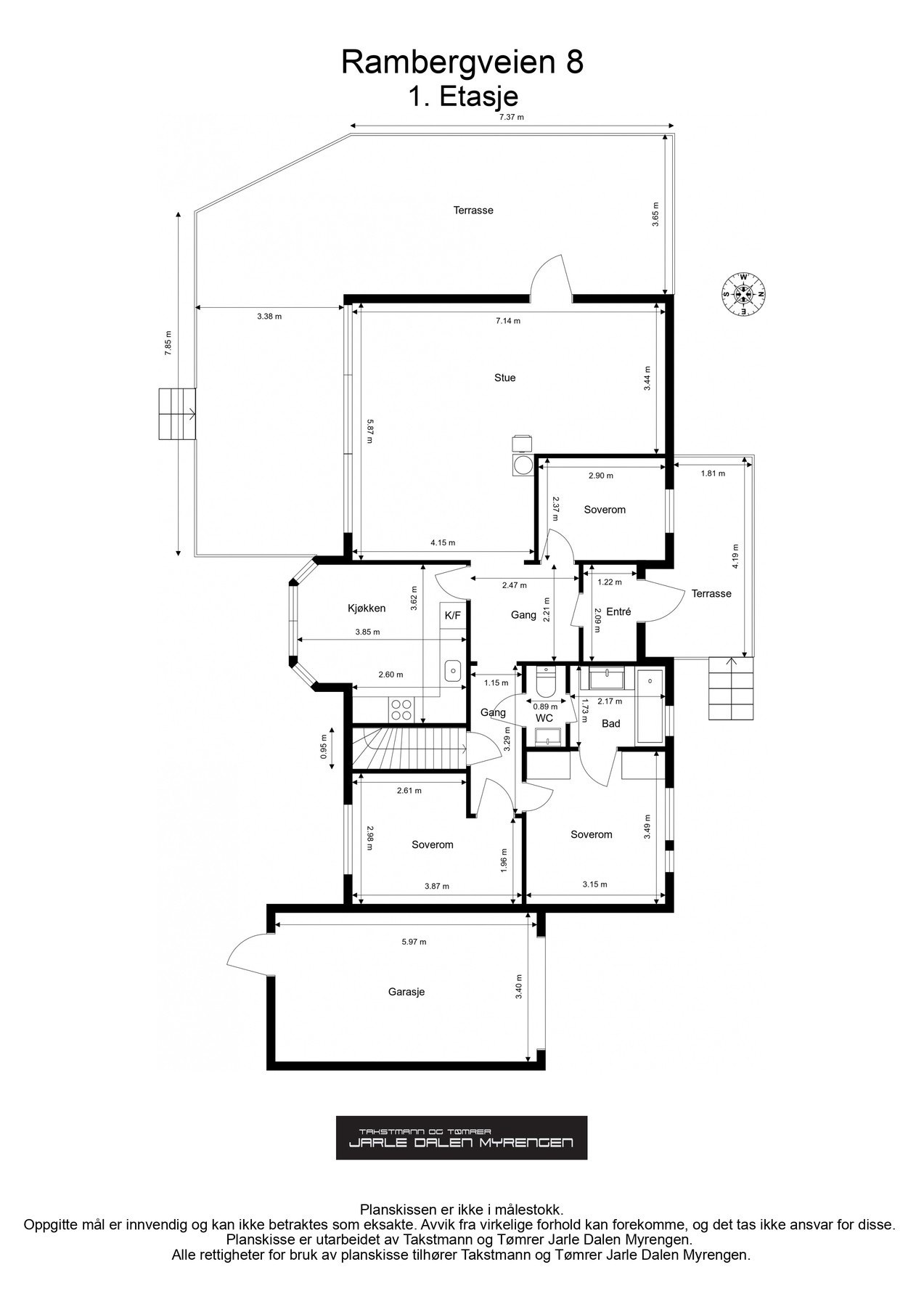 Plantegning hovedetasje Galleribilde