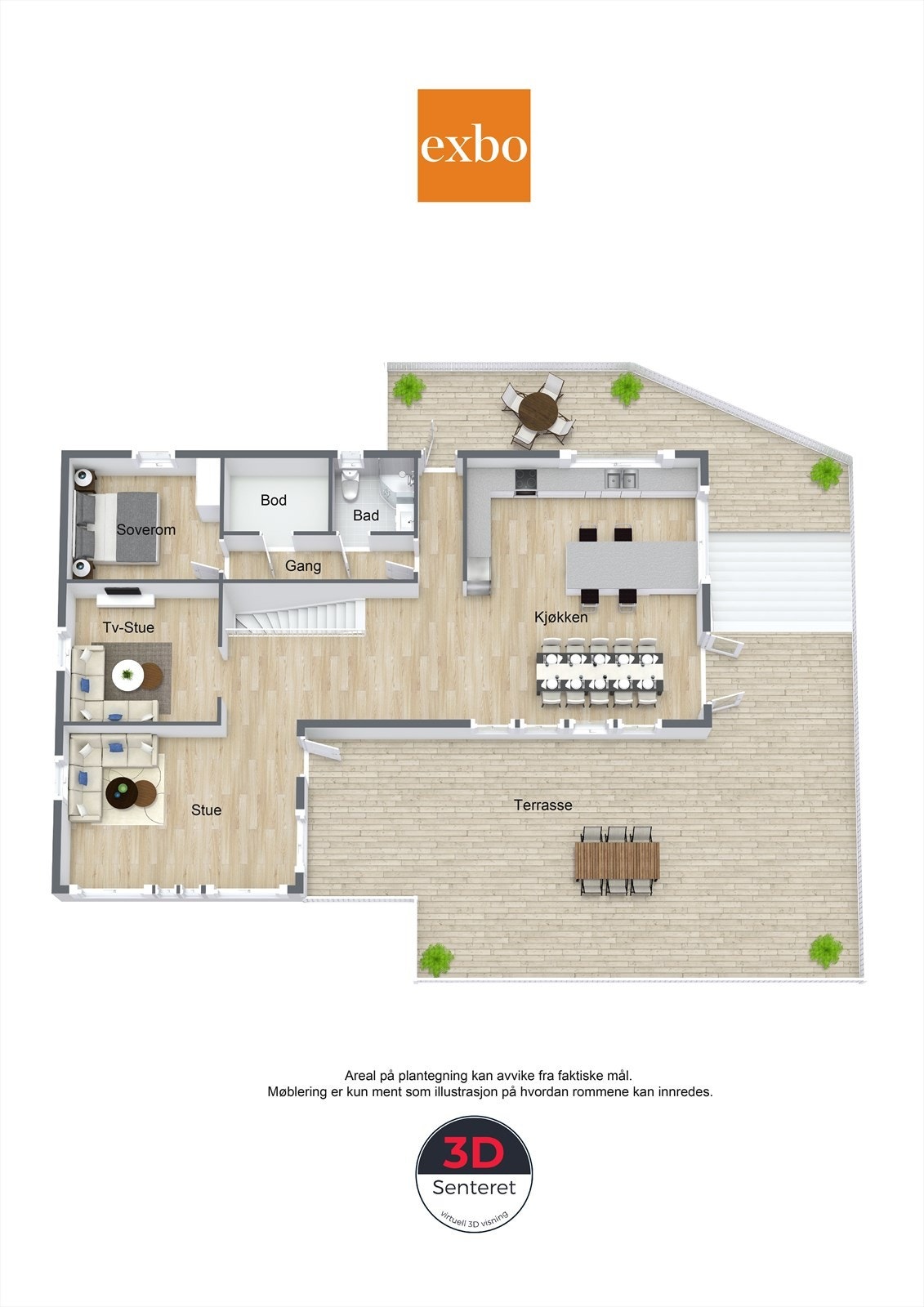 Plantegning hovedetasjen Galleribilde