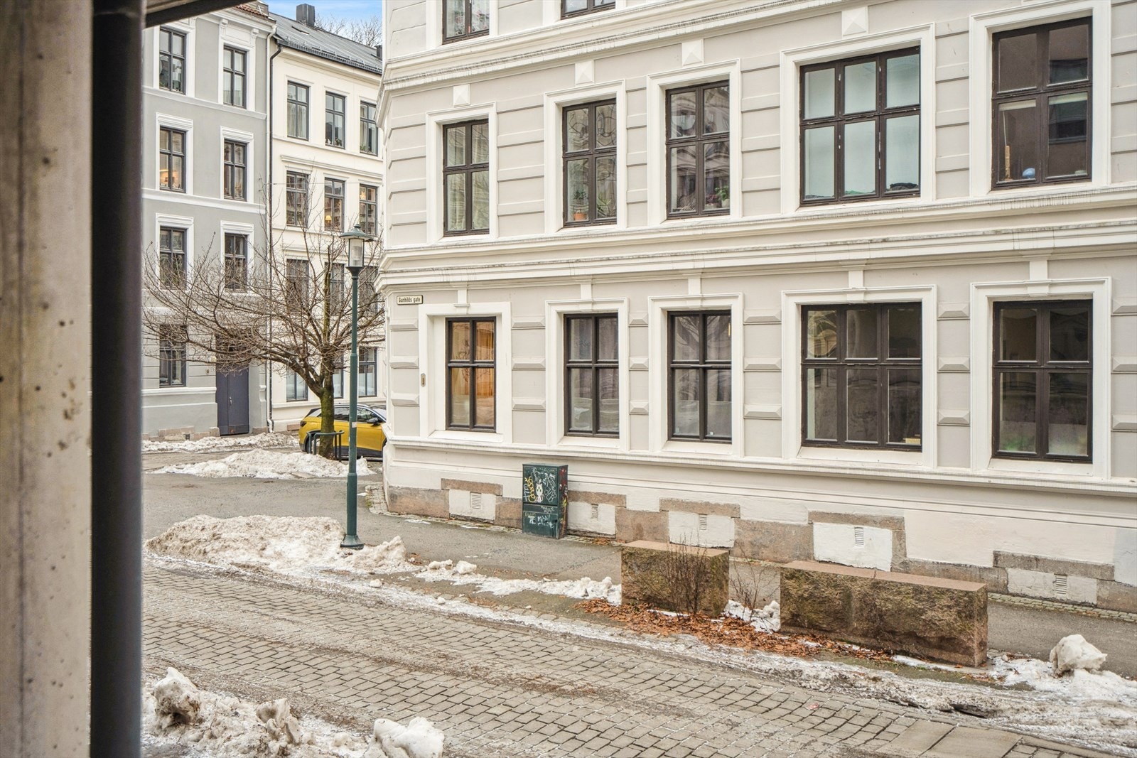 Hyggelig utsyn fra soverommsvinduet. Galleribilde