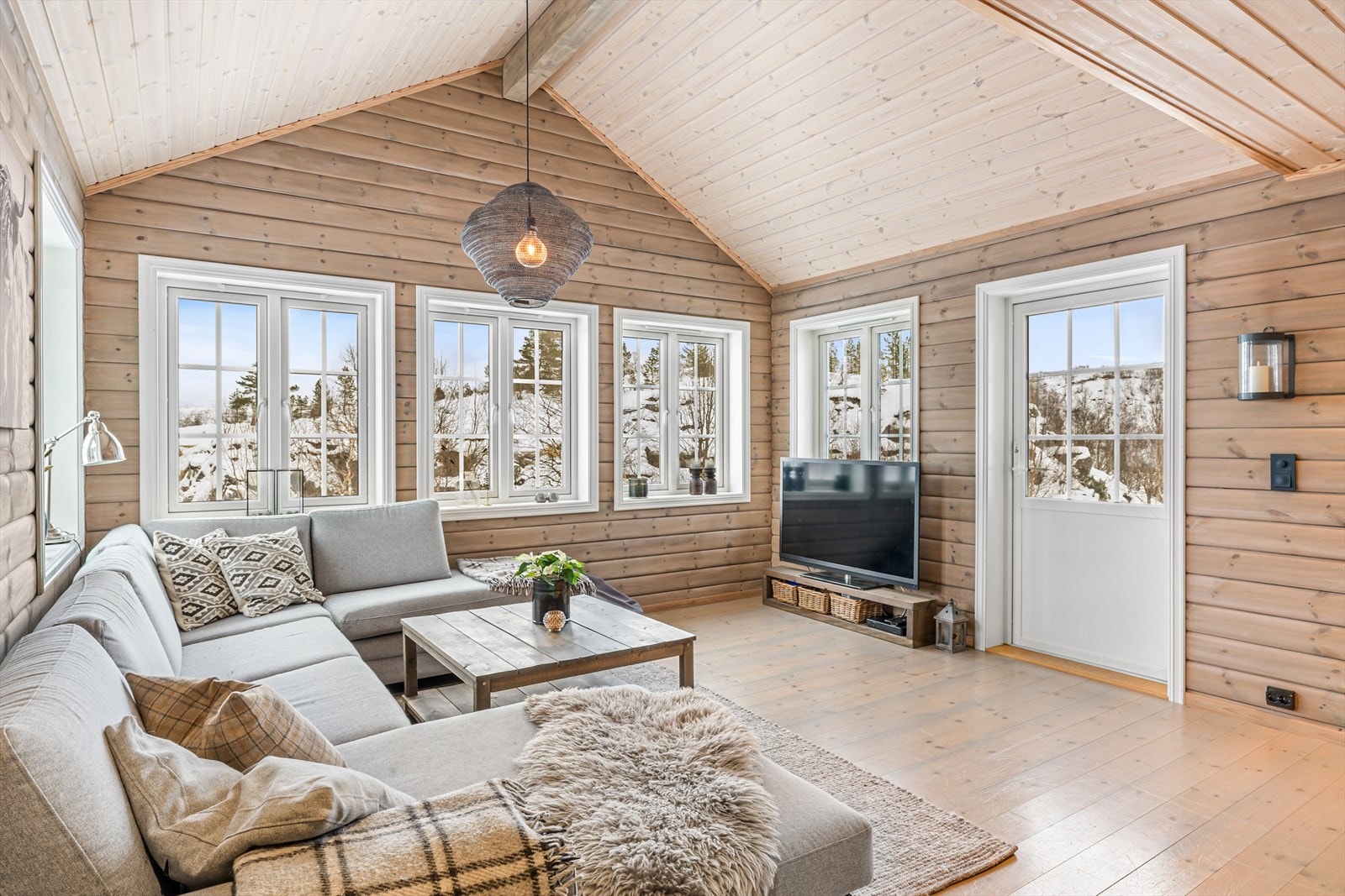 Utgang til terrasse fra stua Galleribilde