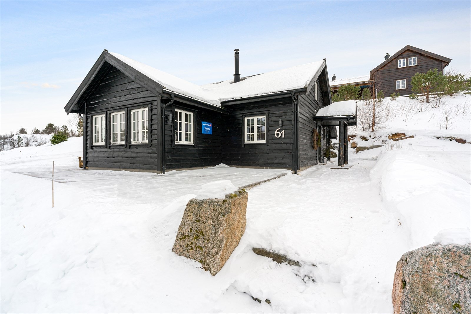 Herlig terrasse utenfor hytta Galleribilde