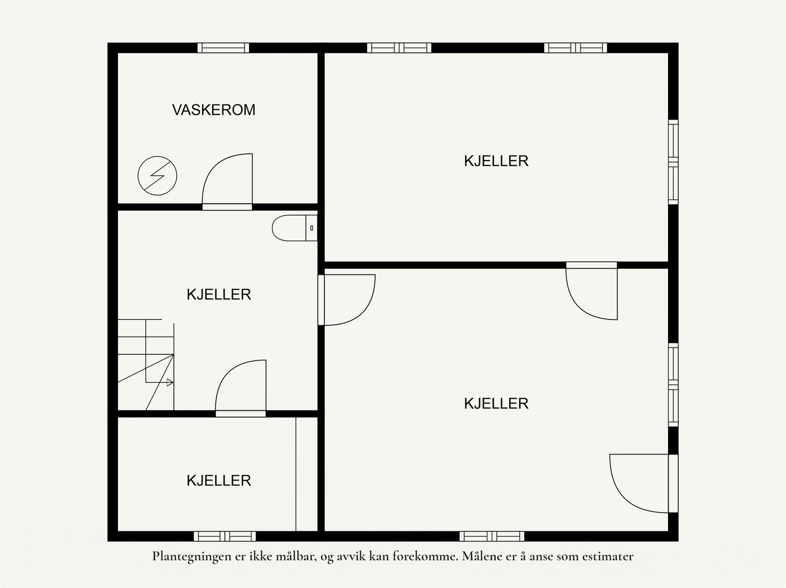 Plantegning kjeller. Galleribilde