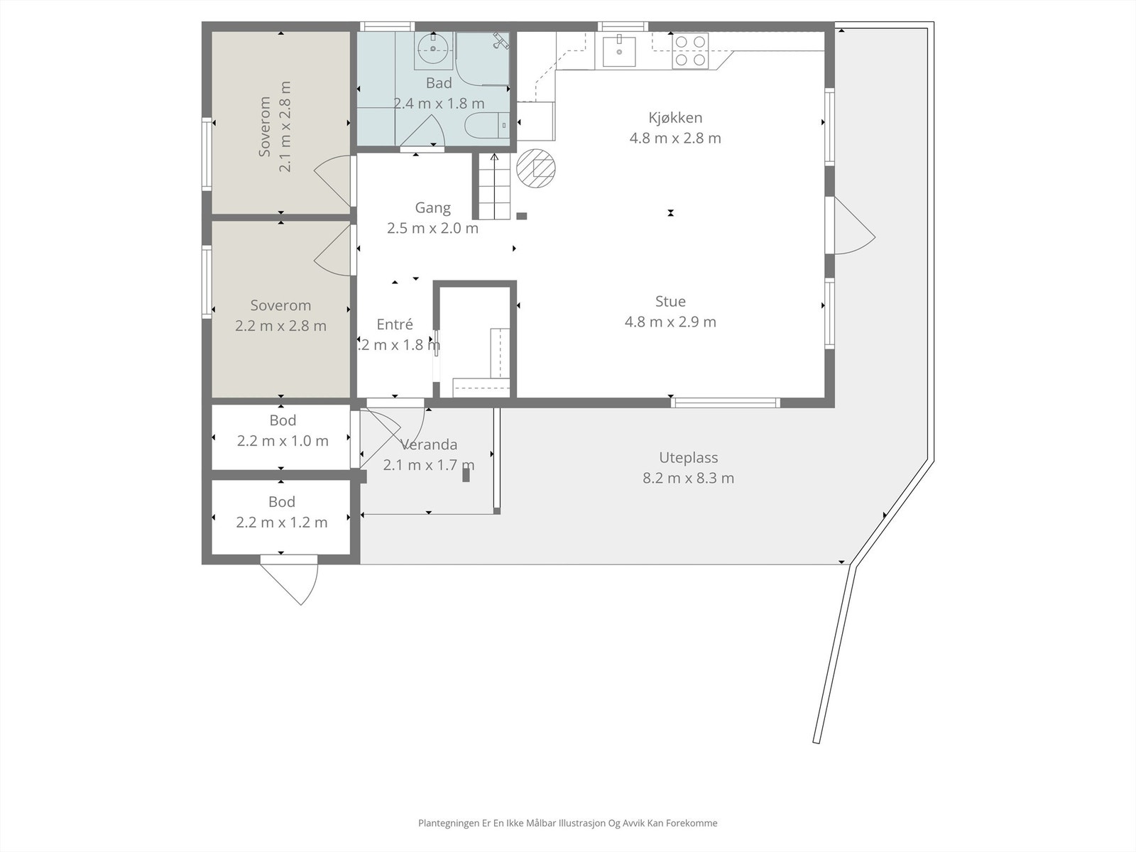 Plantegning - 1.etg Galleribilde