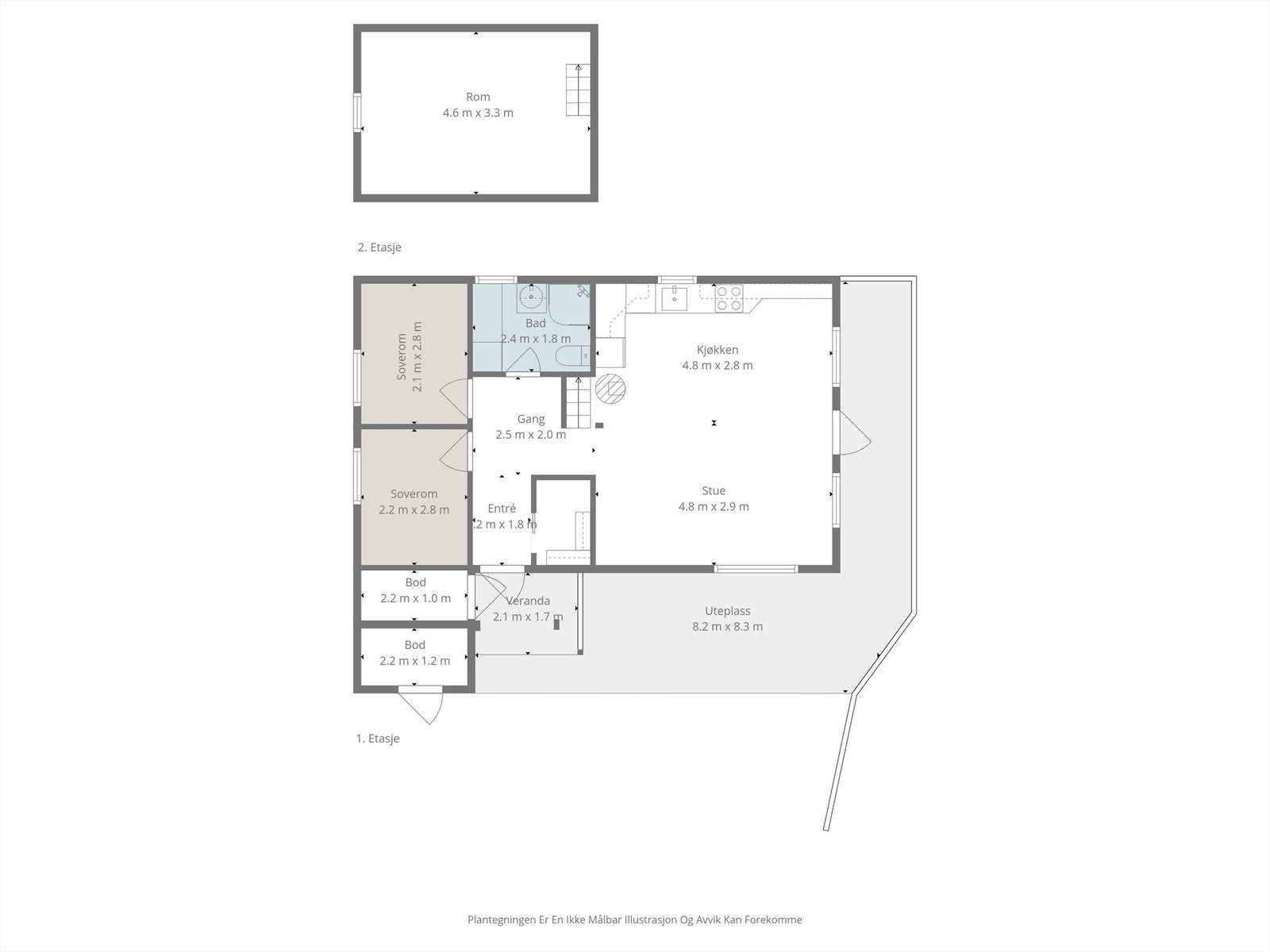 Plantegning 1.etg + hems Galleribilde