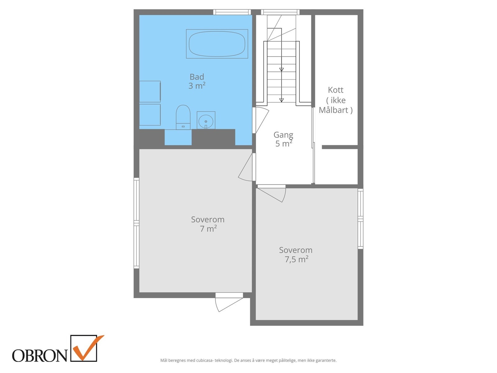 Planskisse loftsetasje. Galleribilde