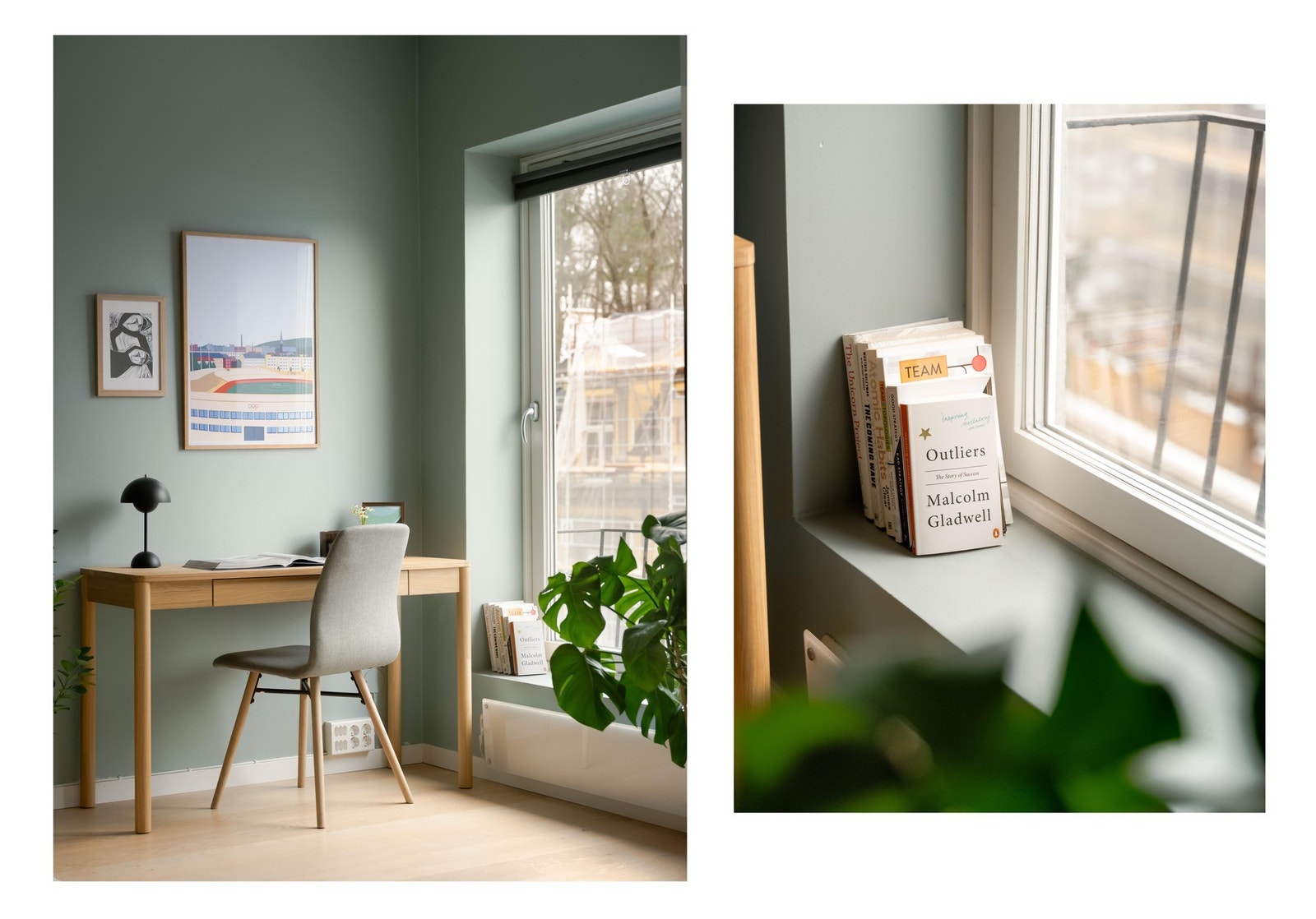 Soverom 2 er i dag brukt som kontor og gjesterom, med god plass til både pult og sovesofa. Målt til 13 kvm. Galleribilde