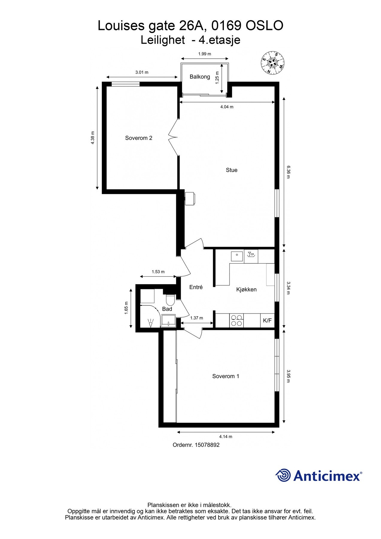 Før vi blar videre tar vi en titt på planskissen. I tillegg til innvendig areal, disponerer boligen to boder med totalt gulvareal på 29 kvm! Galleribilde