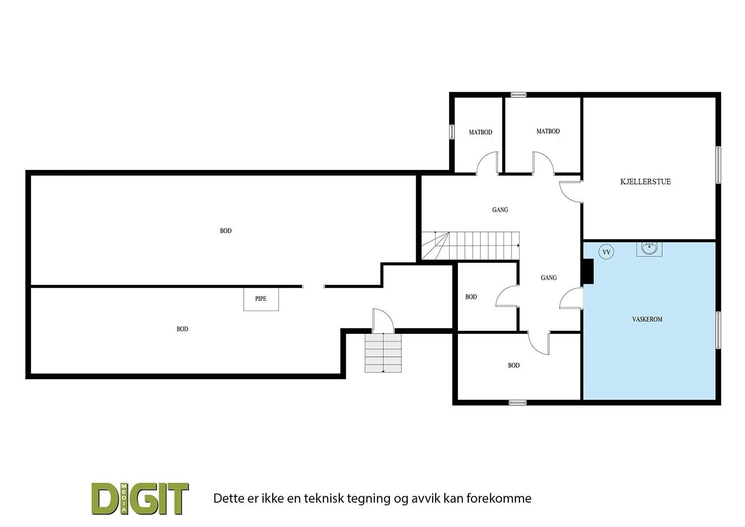 Plantegning kjeller Galleribilde
