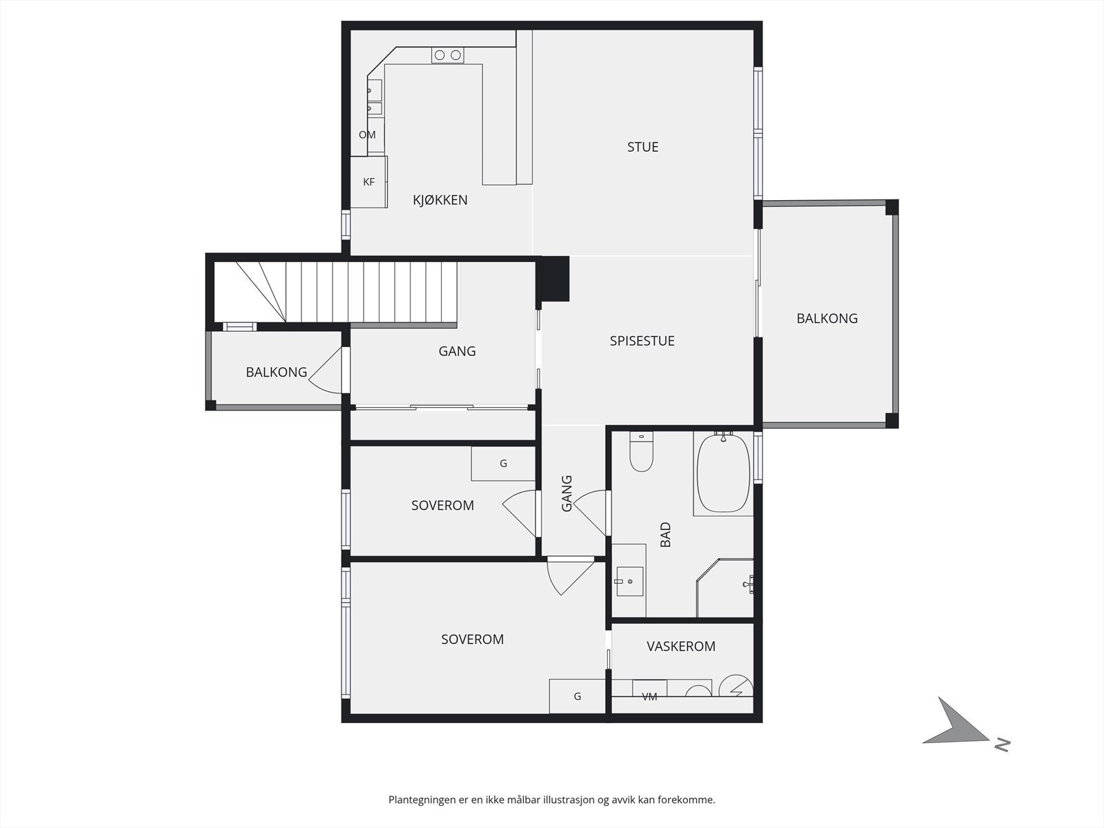 Planskisse 2. etasje Galleribilde