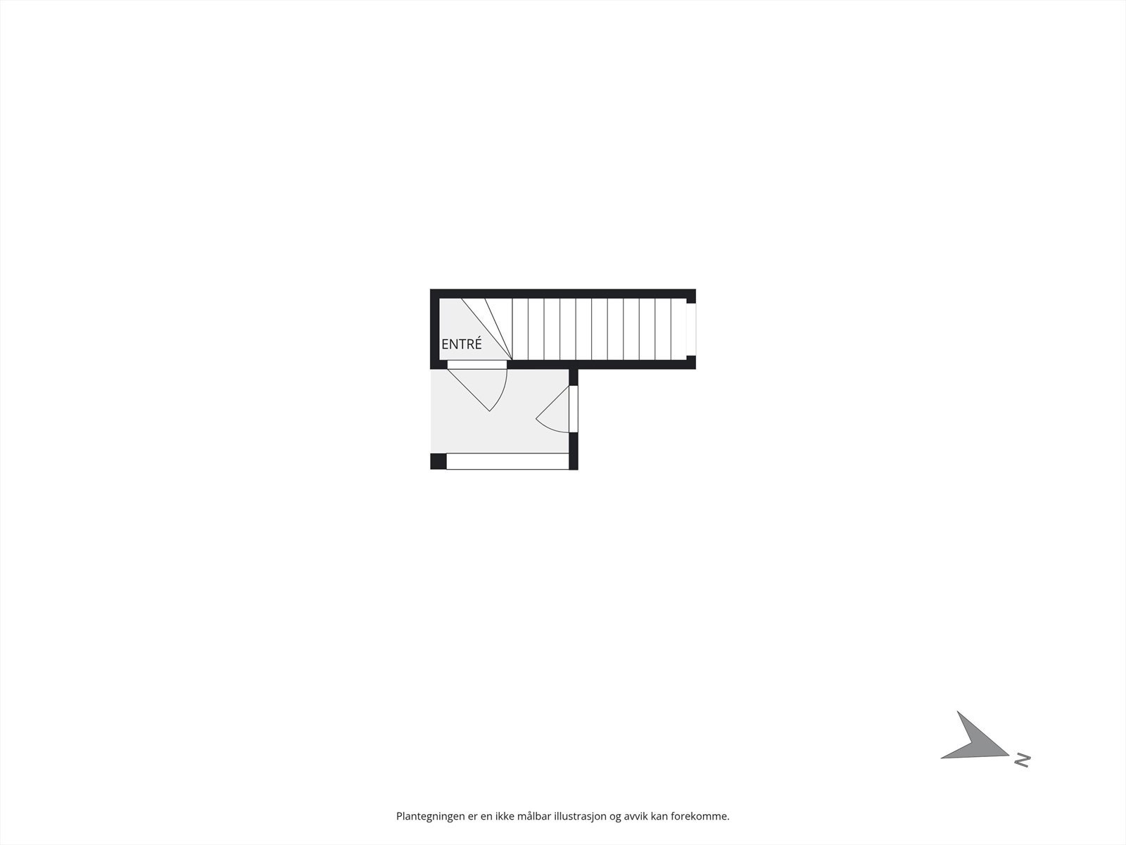 Planskisse 1. etasje/inngangsparti/entré. Galleribilde