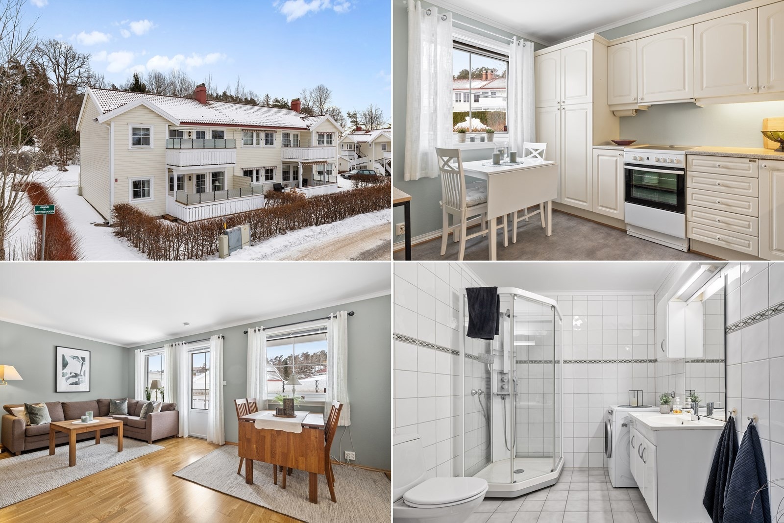 Klassisk, lekker og gjennomgående leilighet med 2 soverom. Solrik balkong, garasje og ettertraktet område. Galleribilde