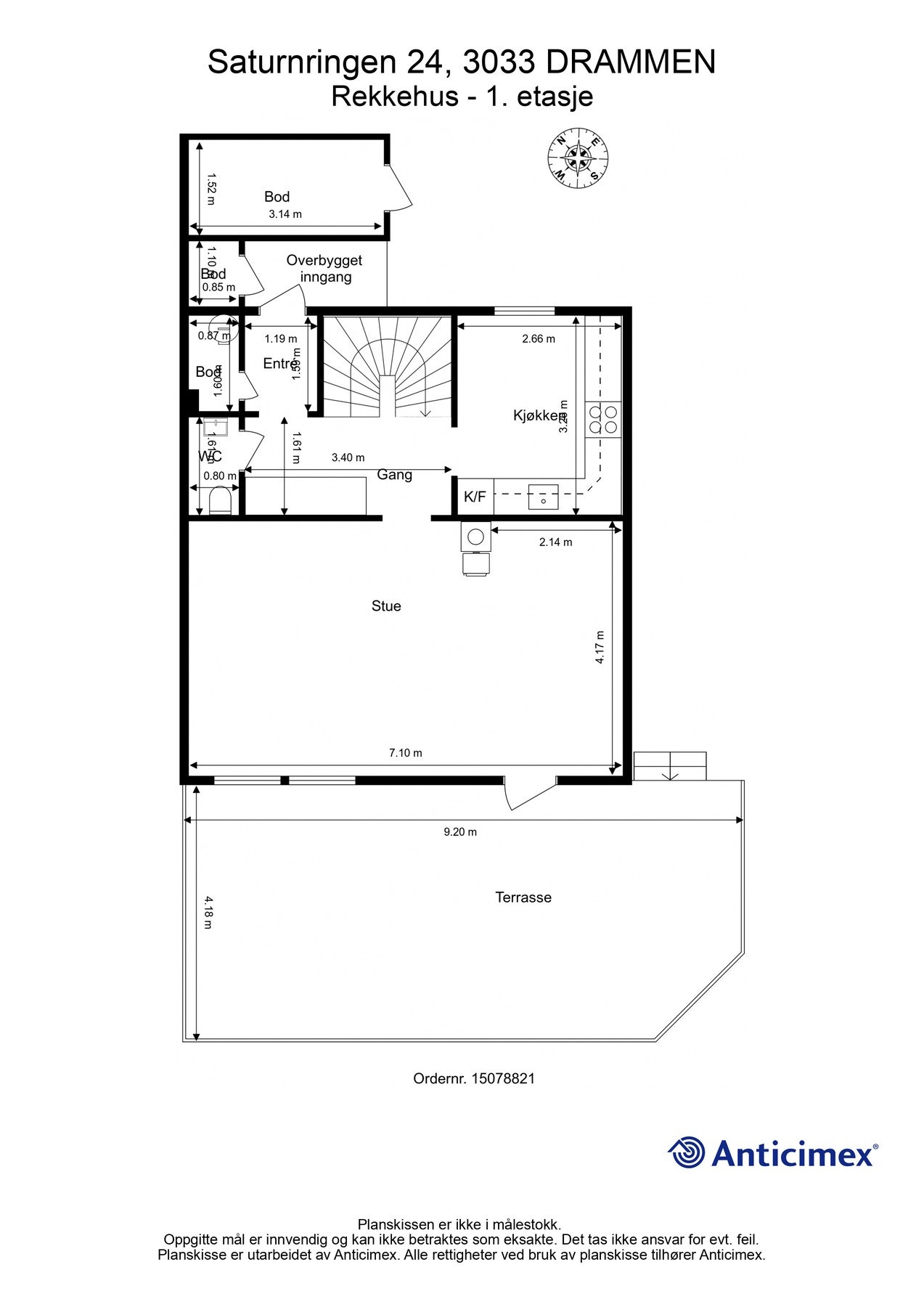 Plantegning 1. etasje Galleribilde