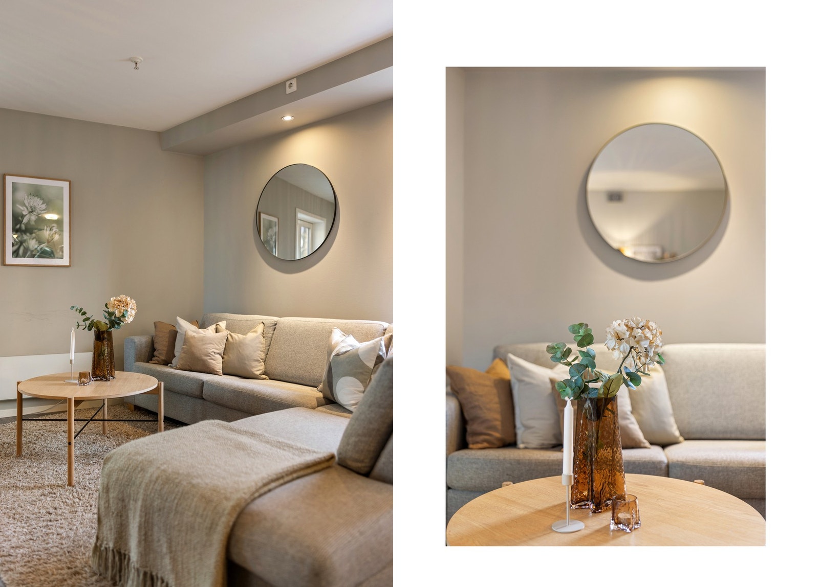 Stilrent interiør med moderne fargepalett Galleribilde