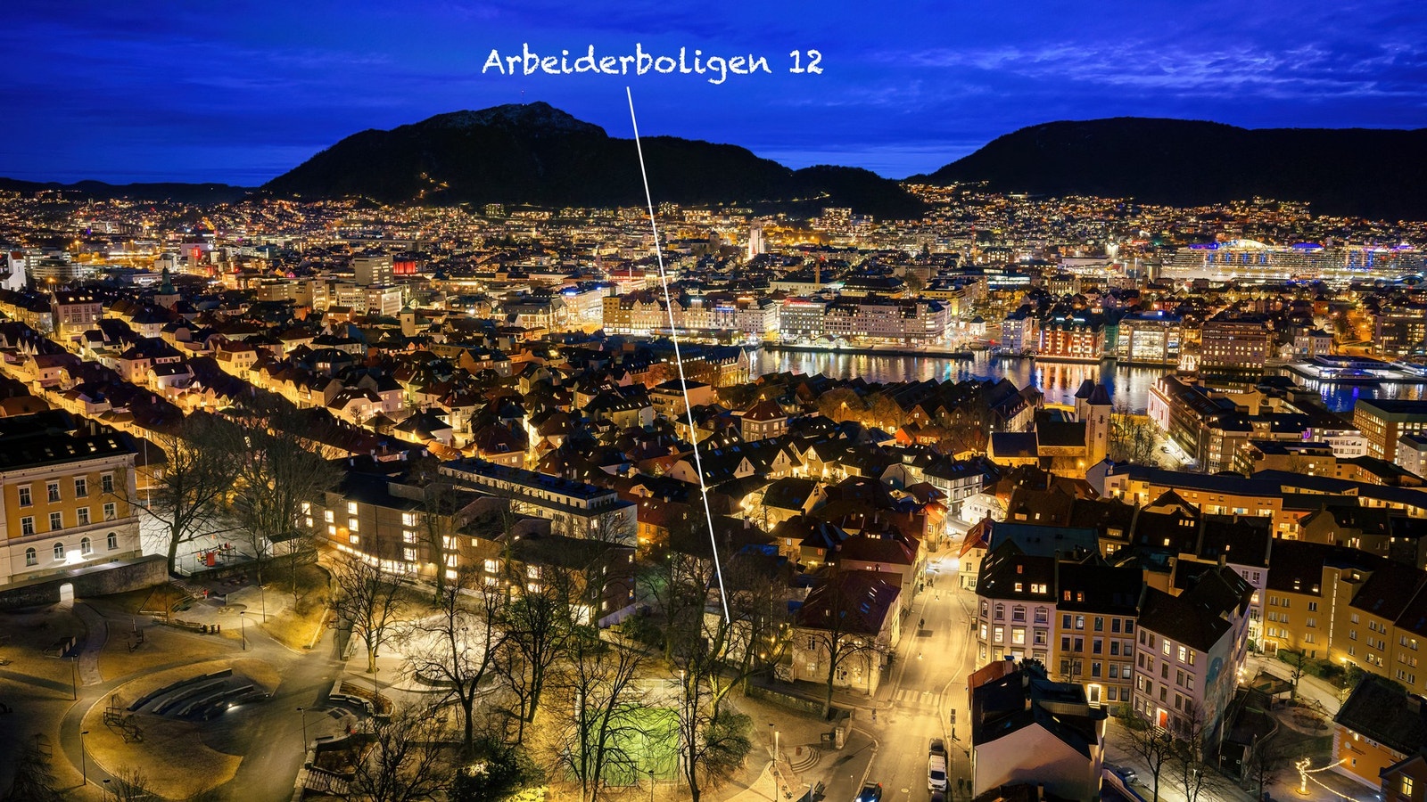 Nærområde med parker og rekreasjonsmuligheter. Galleribilde