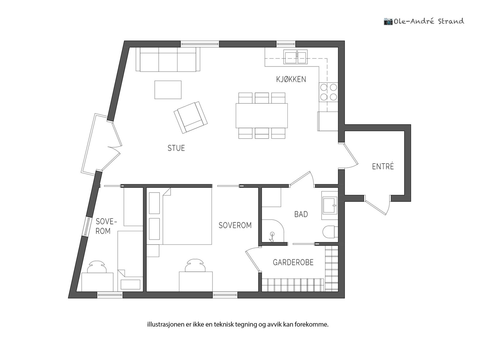 Effektiv og gjennomtenkt planløsning Galleribilde
