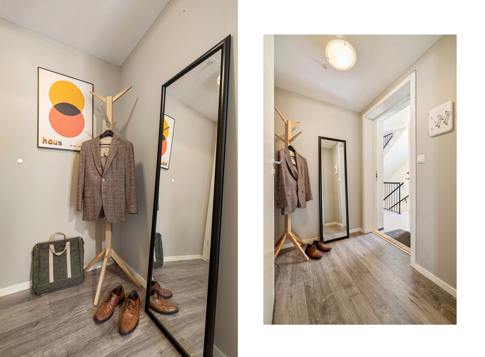 Entré med praktisk gangløsning og et ryddig og funksjonelt uttrykk Galleribilde