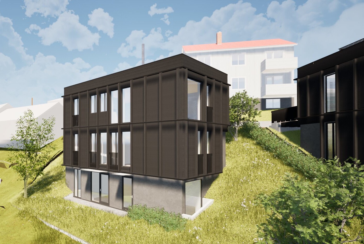 Illustrasjonsbilde. Utomhusområder vil bli ferdigstilt våren 2026. Galleribilde