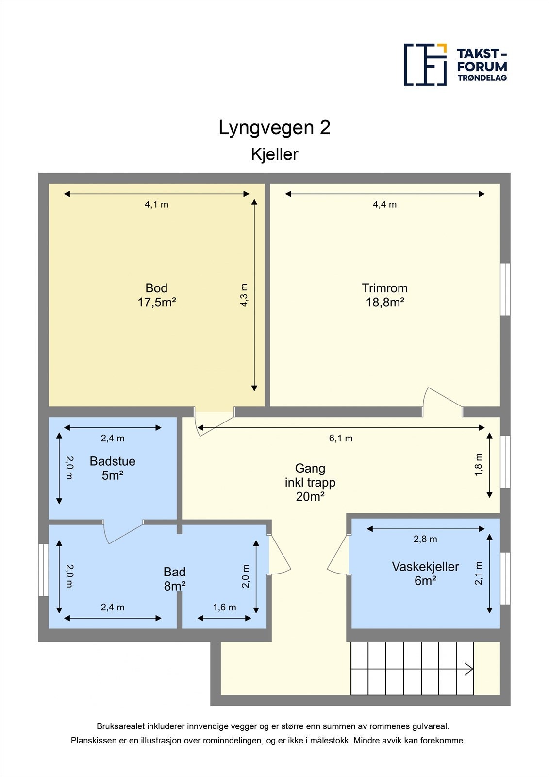 Planskisse kjeller Galleribilde