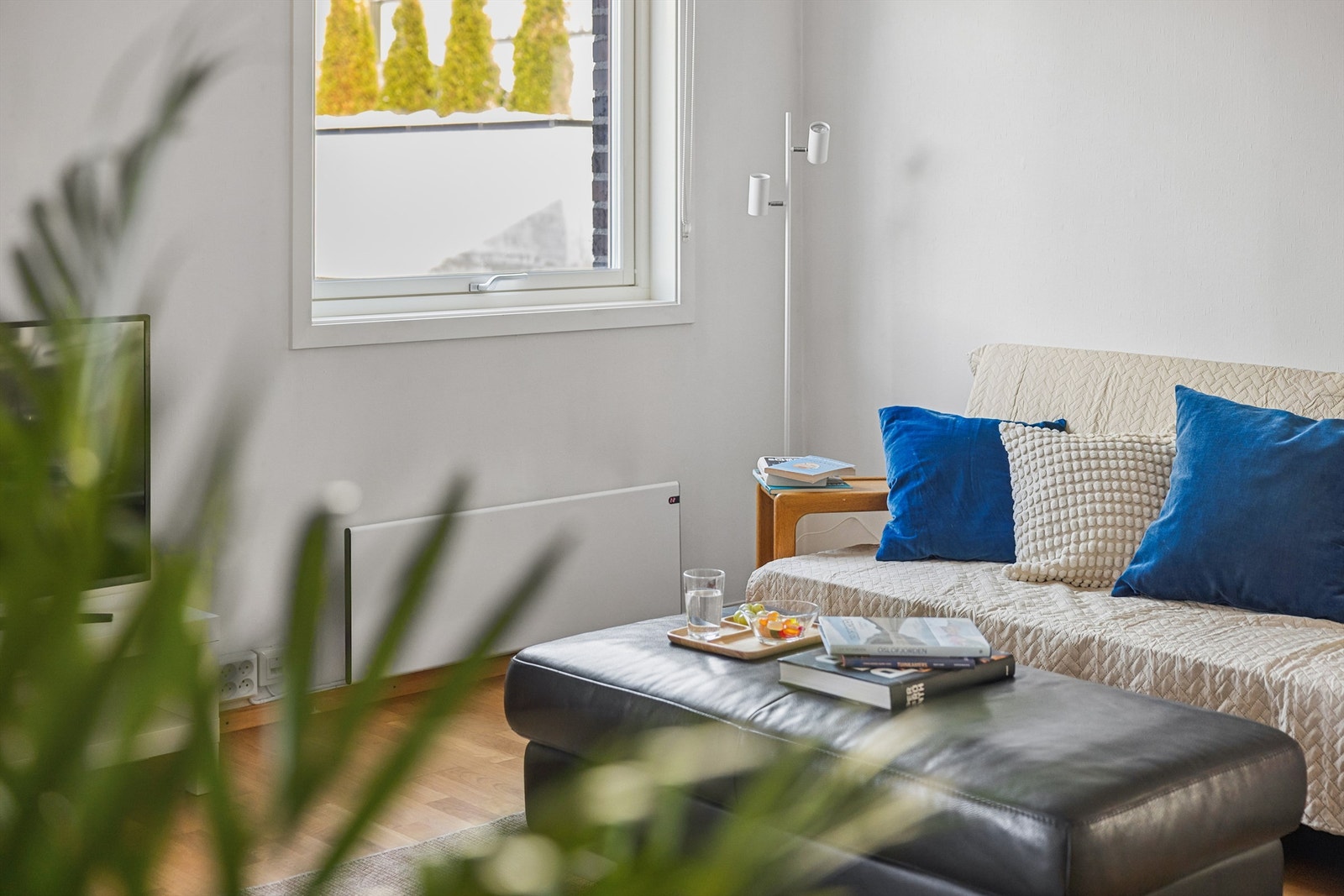 Lyse og nøytrale veggflater gjør det enkelt å sette sitt eget preg på interiøret. Galleribilde