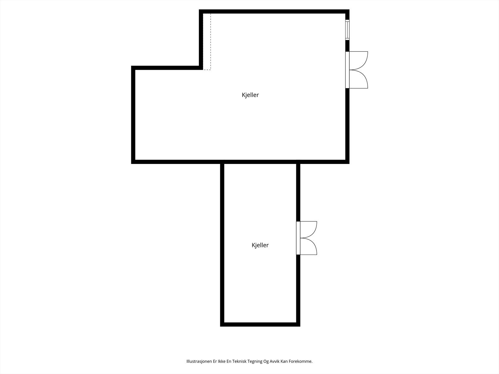 Plantegning kjeller. Galleribilde