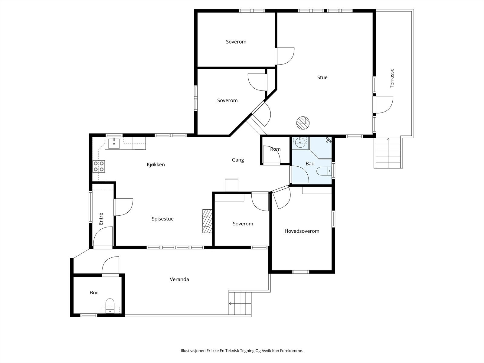 Plantegning hovedetasje Galleribilde