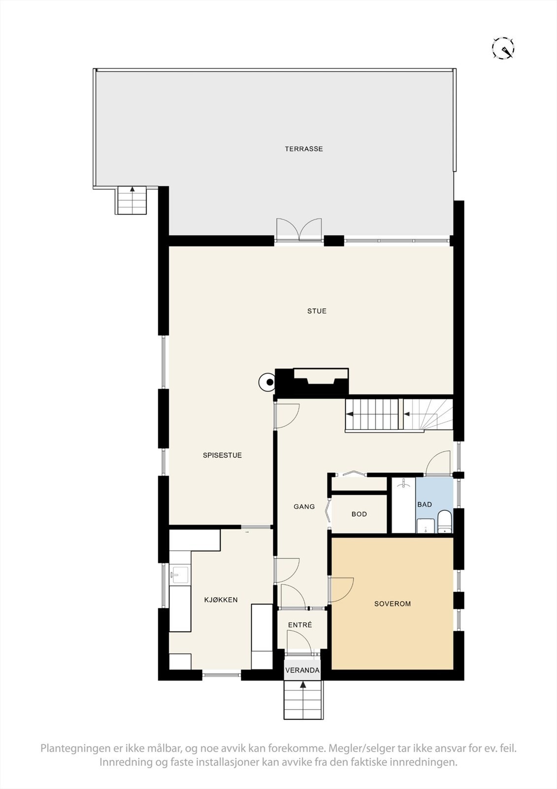 Plantegning 1. etasje Galleribilde