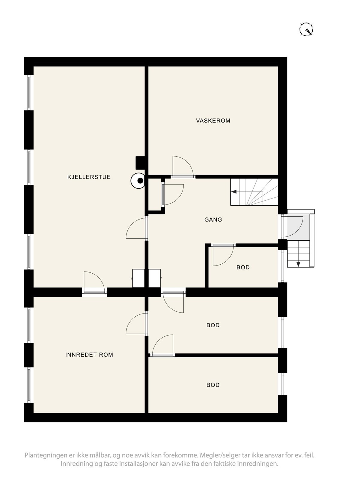 Plantegning underetasje Galleribilde