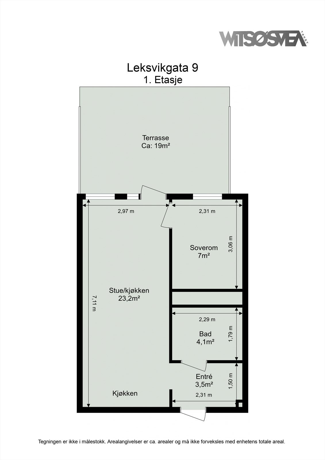 Planskisse 1. etasje Galleribilde