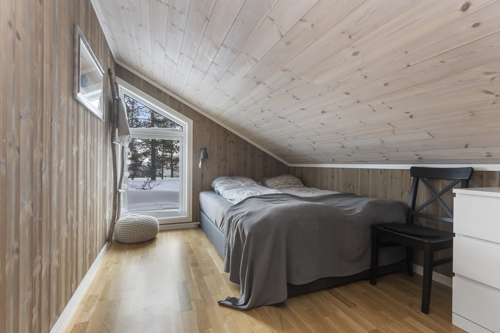 Rom som er innredet som soverom. Galleribilde