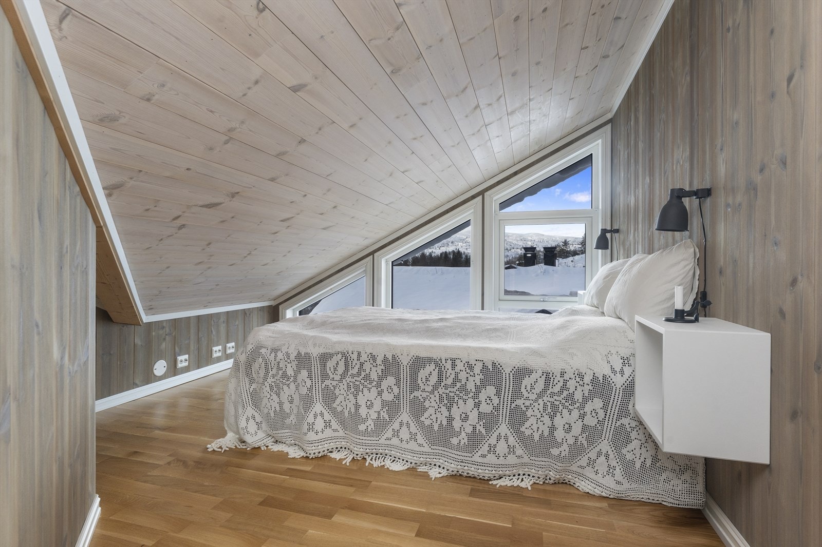 Rom som er innredet som soverom. Galleribilde