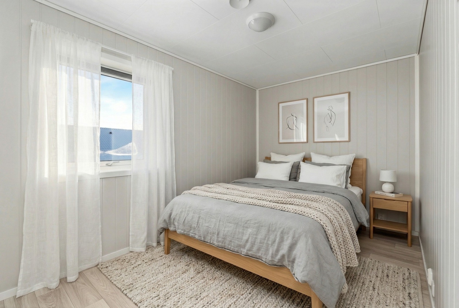 Hovedsoverom møblert digitalt Galleribilde