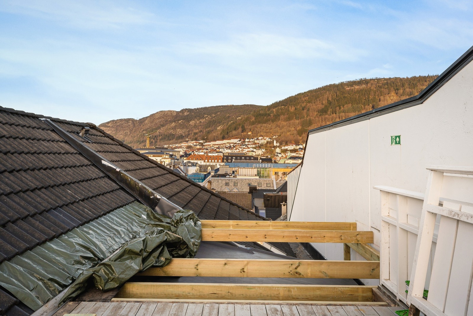 Borettslaget har en felles takterrasse. Galleribilde
