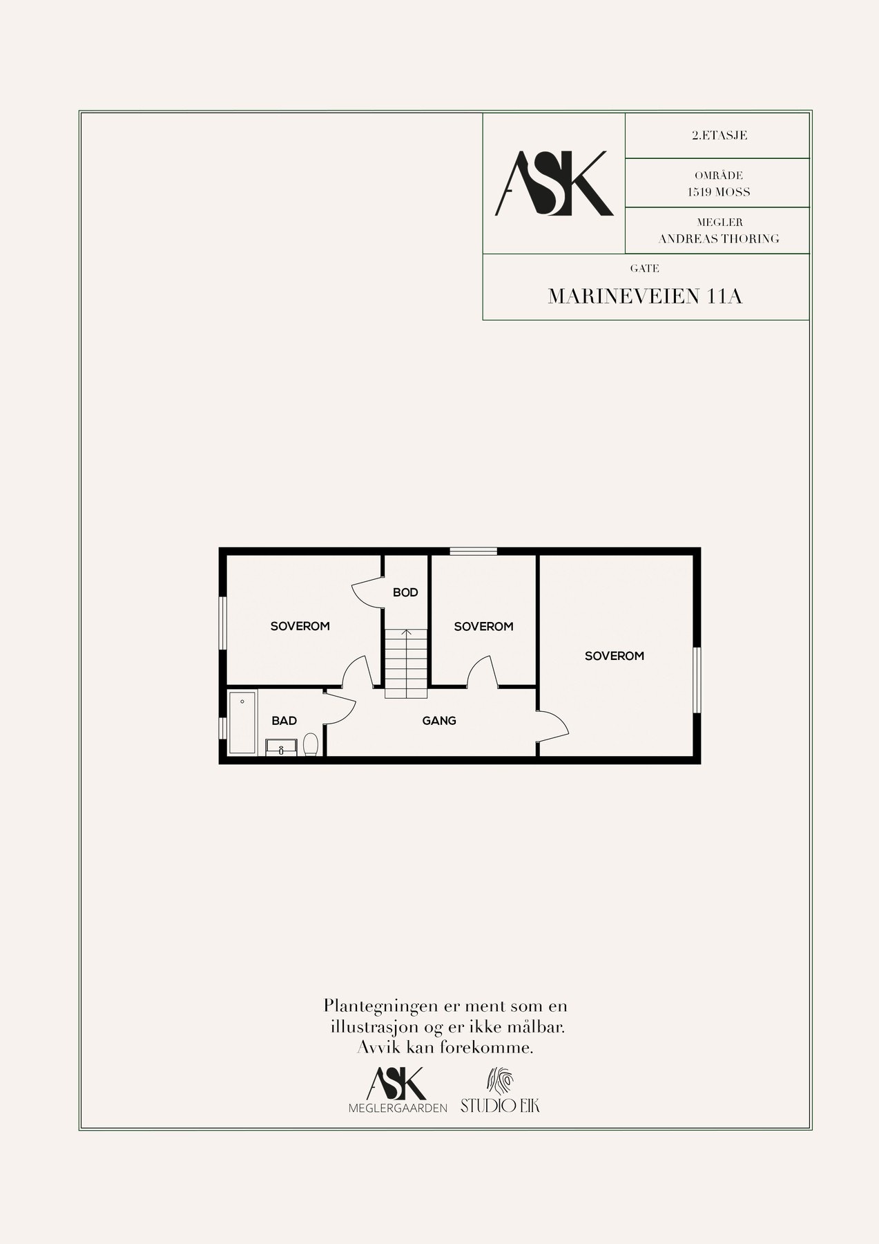 Plantegning 2. etasje Galleribilde