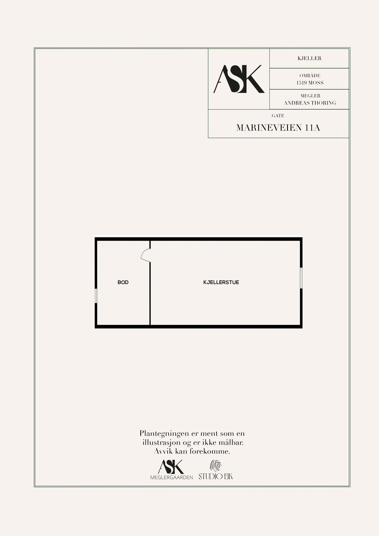 Plantegning kjelleretasje Galleribilde