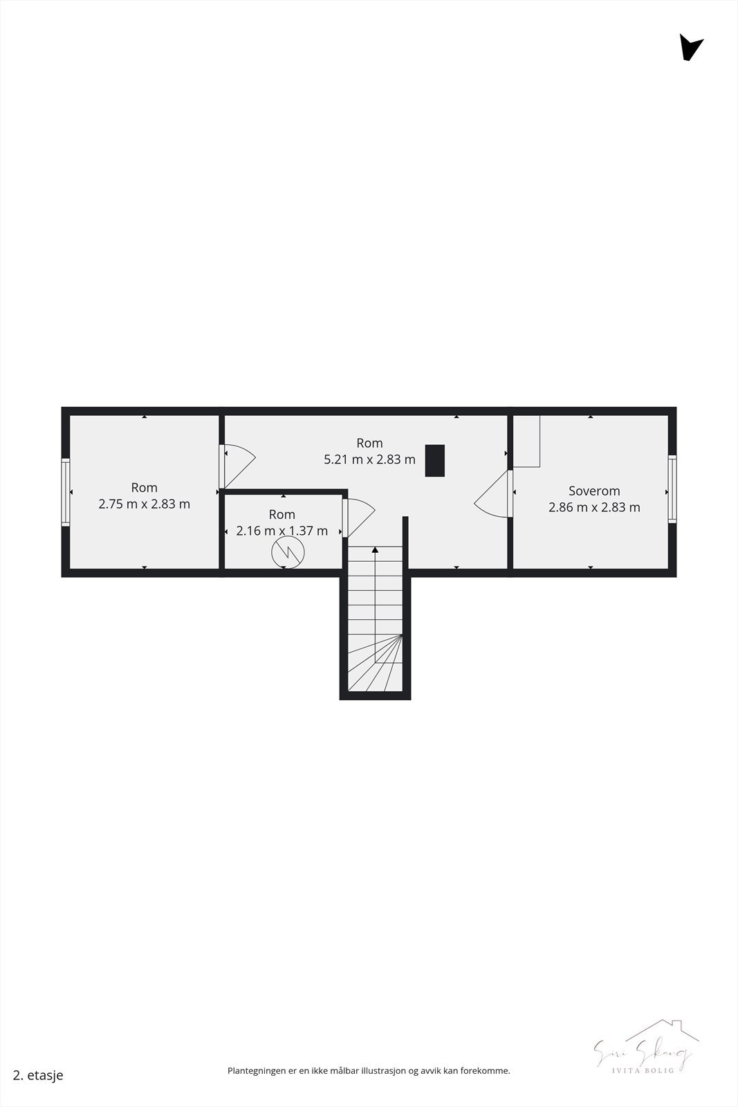2D plantegning av loft. Galleribilde