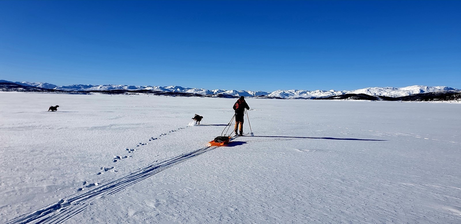På vei til hytta. Selgers bilde Galleribilde