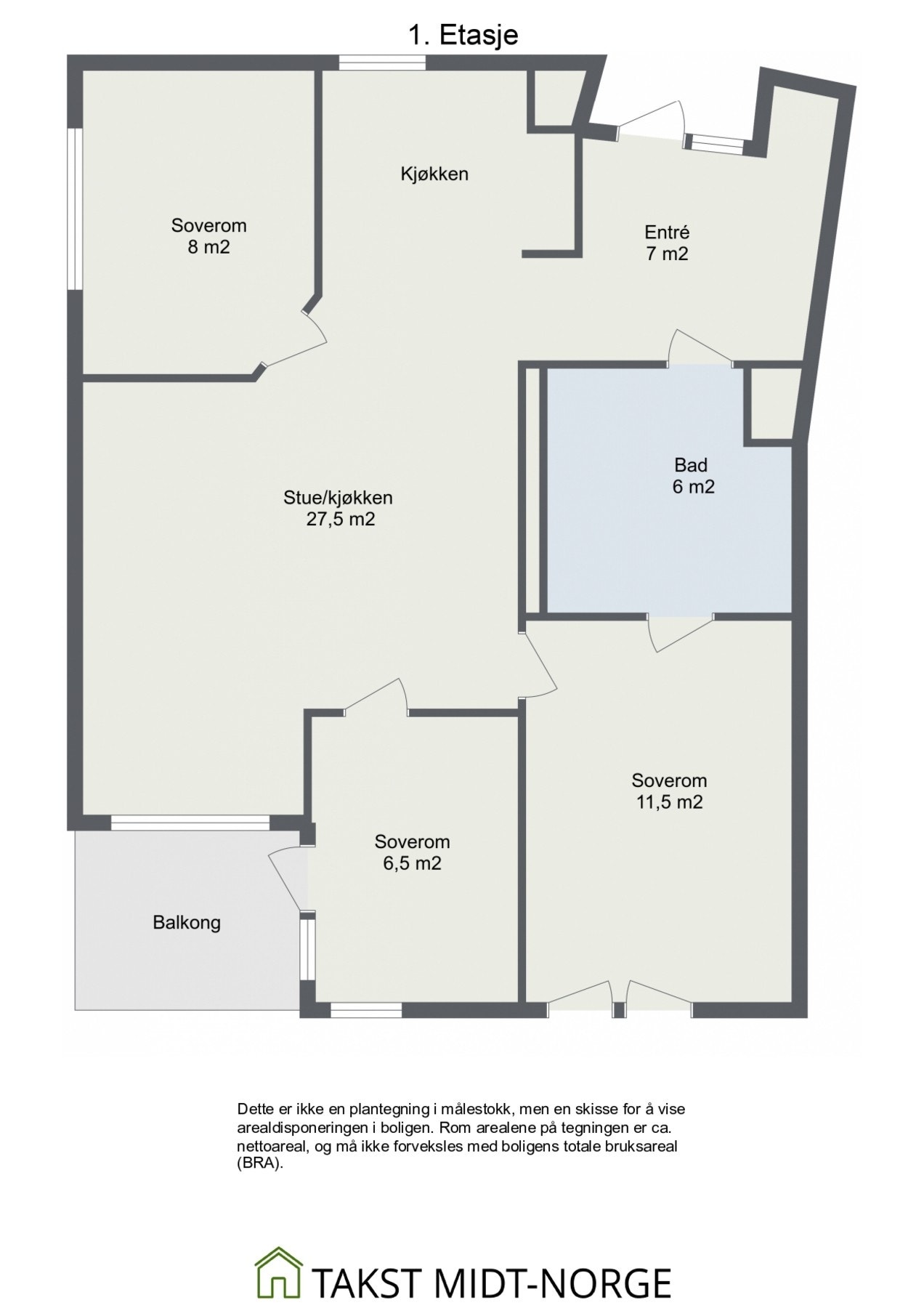 Planskisse. Øvrig: privat bod i kjeller, og fast plass med lader i p-kjeller medfølger. Galleribilde