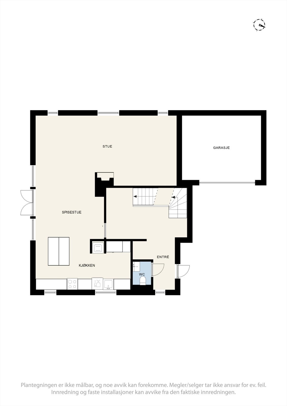 Plantegning 1. etasje Galleribilde