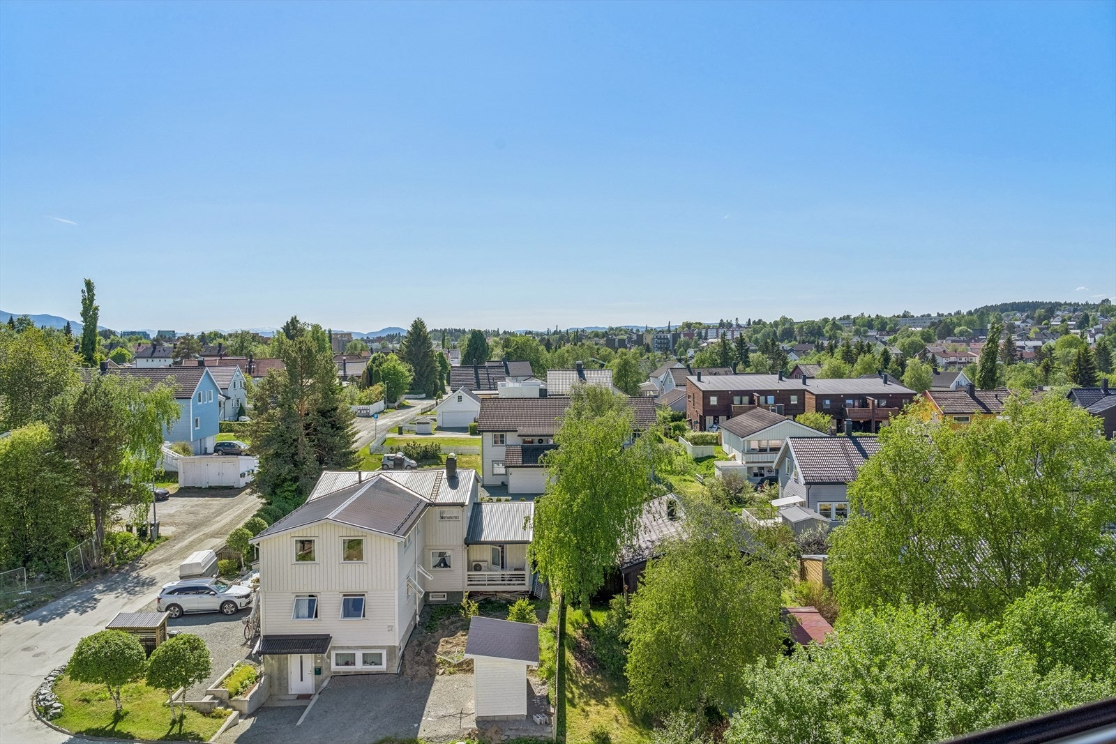 Utsikt mot sør i sommerhalvåret. Galleribilde