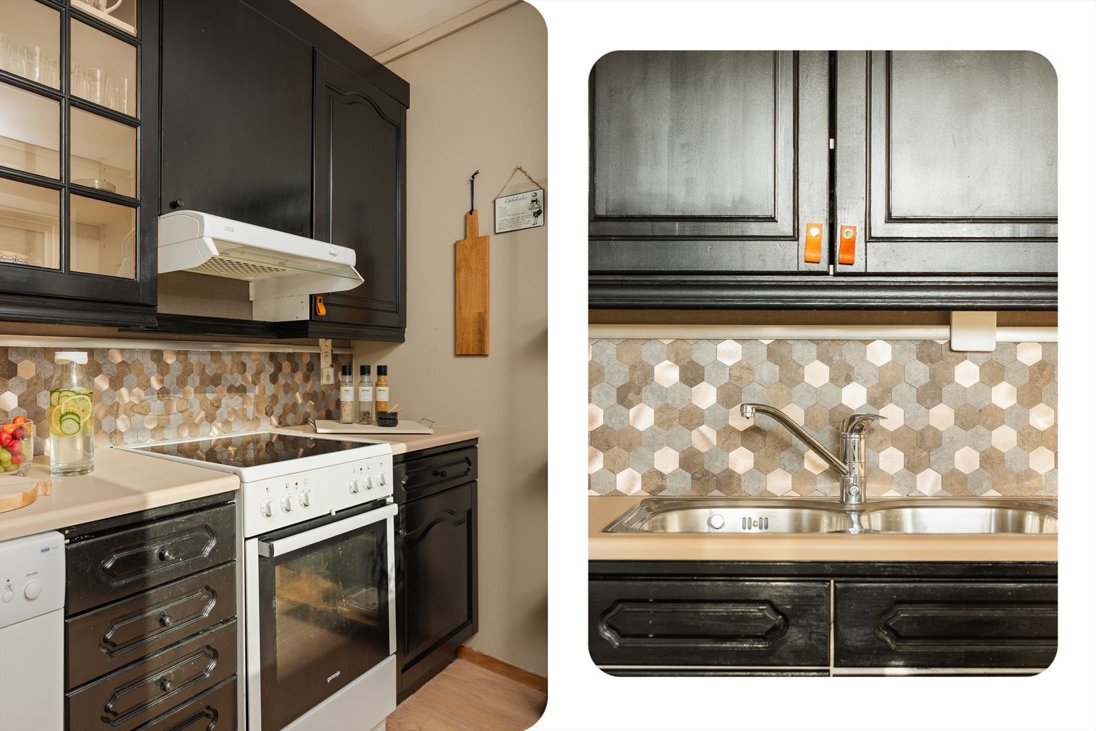 Klassiske, profilerte fronter av furu som gir et lunt uttrykk Galleribilde