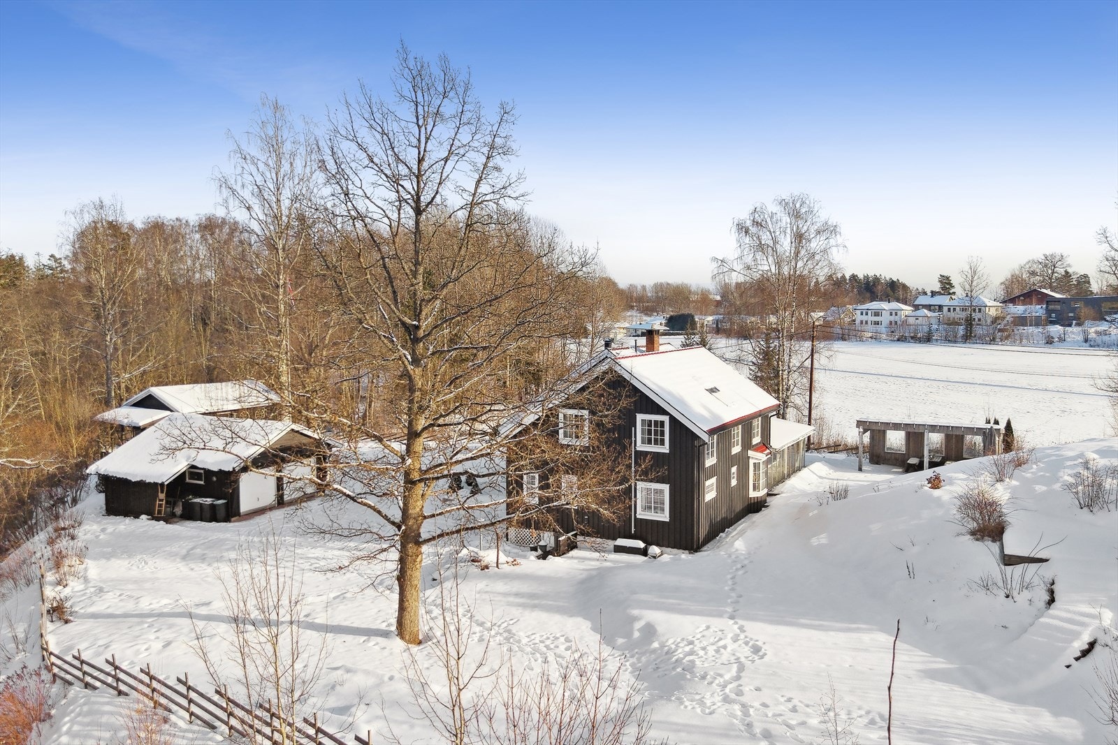Solrikt og idyllisk beliggende ved skiløyper Galleribilde