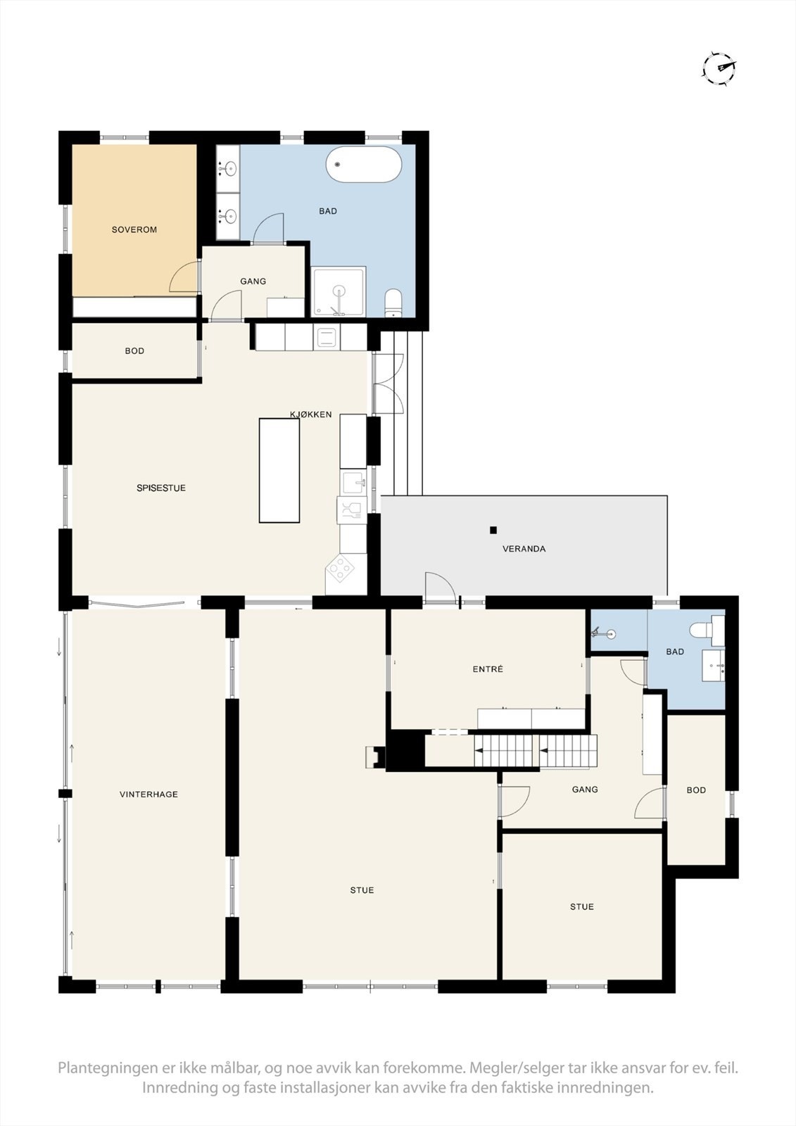 Plantegning 1. etg. Galleribilde