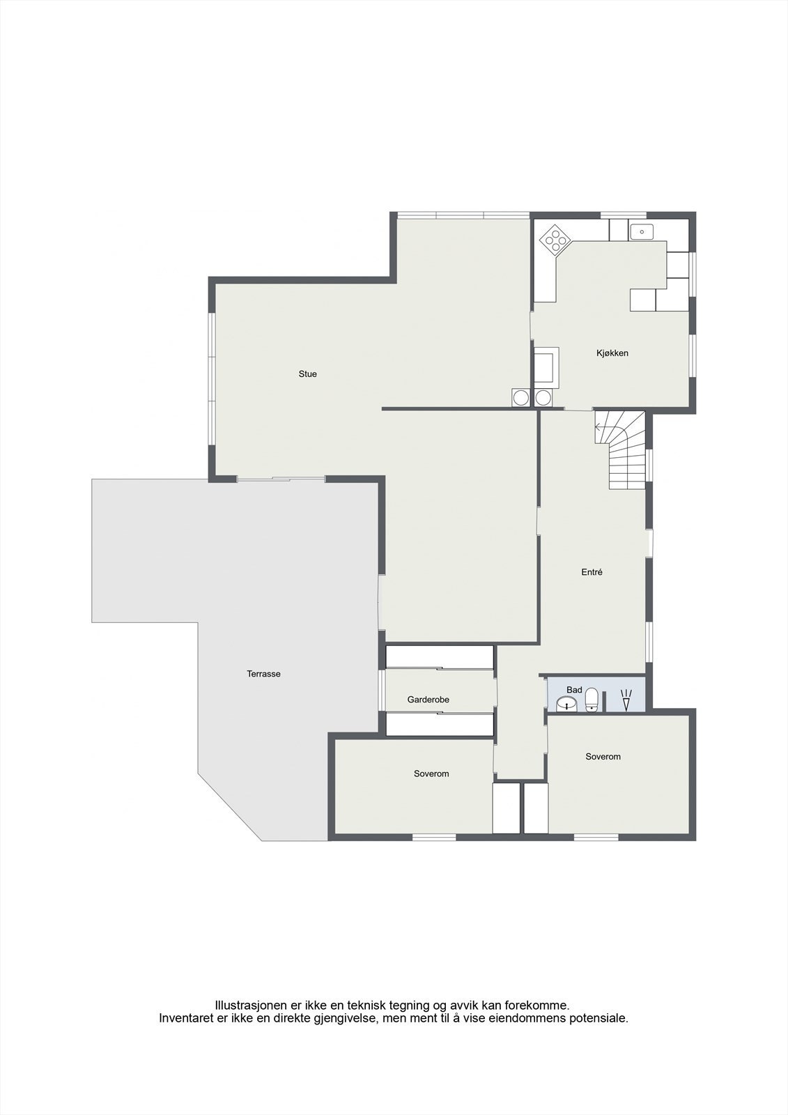 Plantegning 1.etasje. Galleribilde