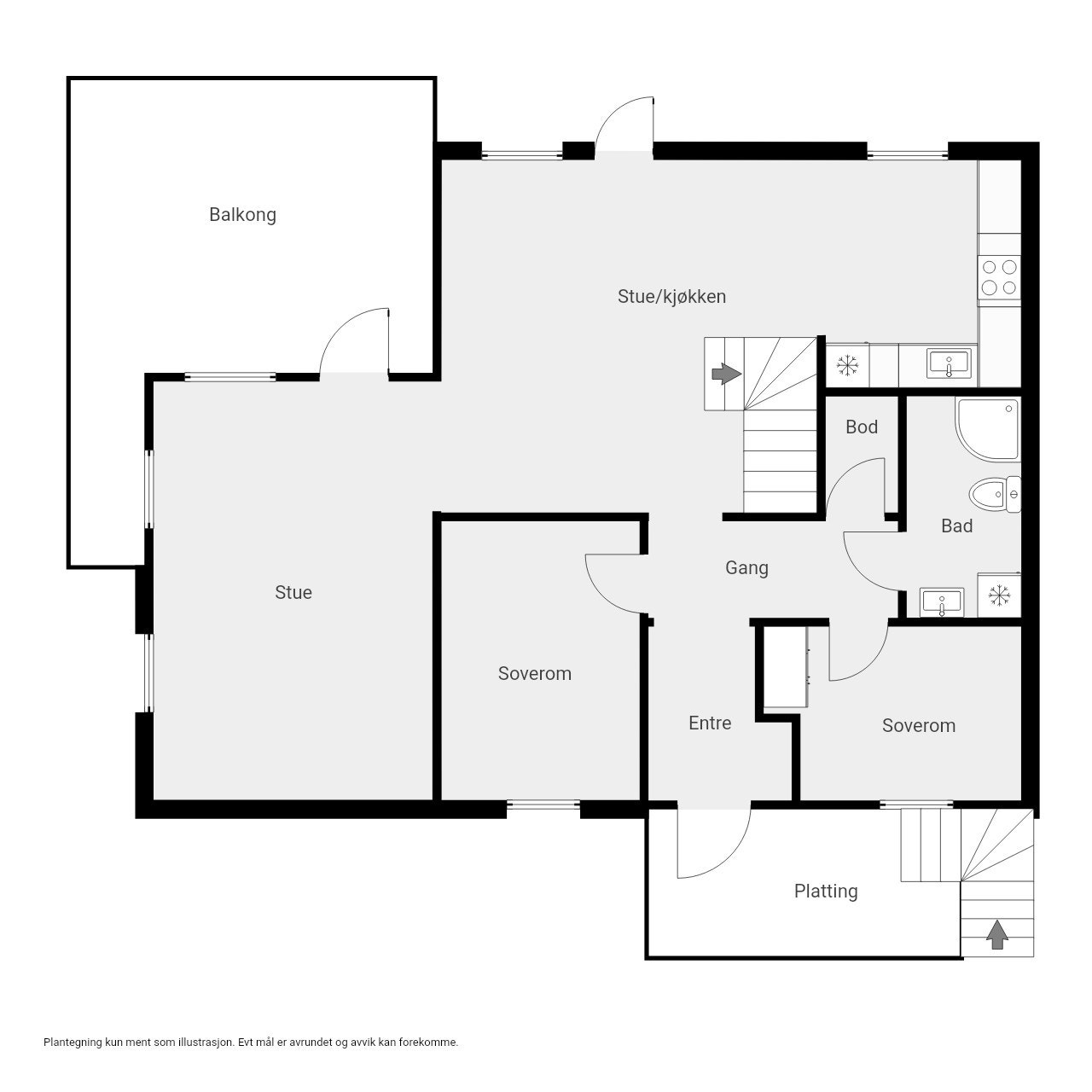 Plantegning 2. etasje Galleribilde