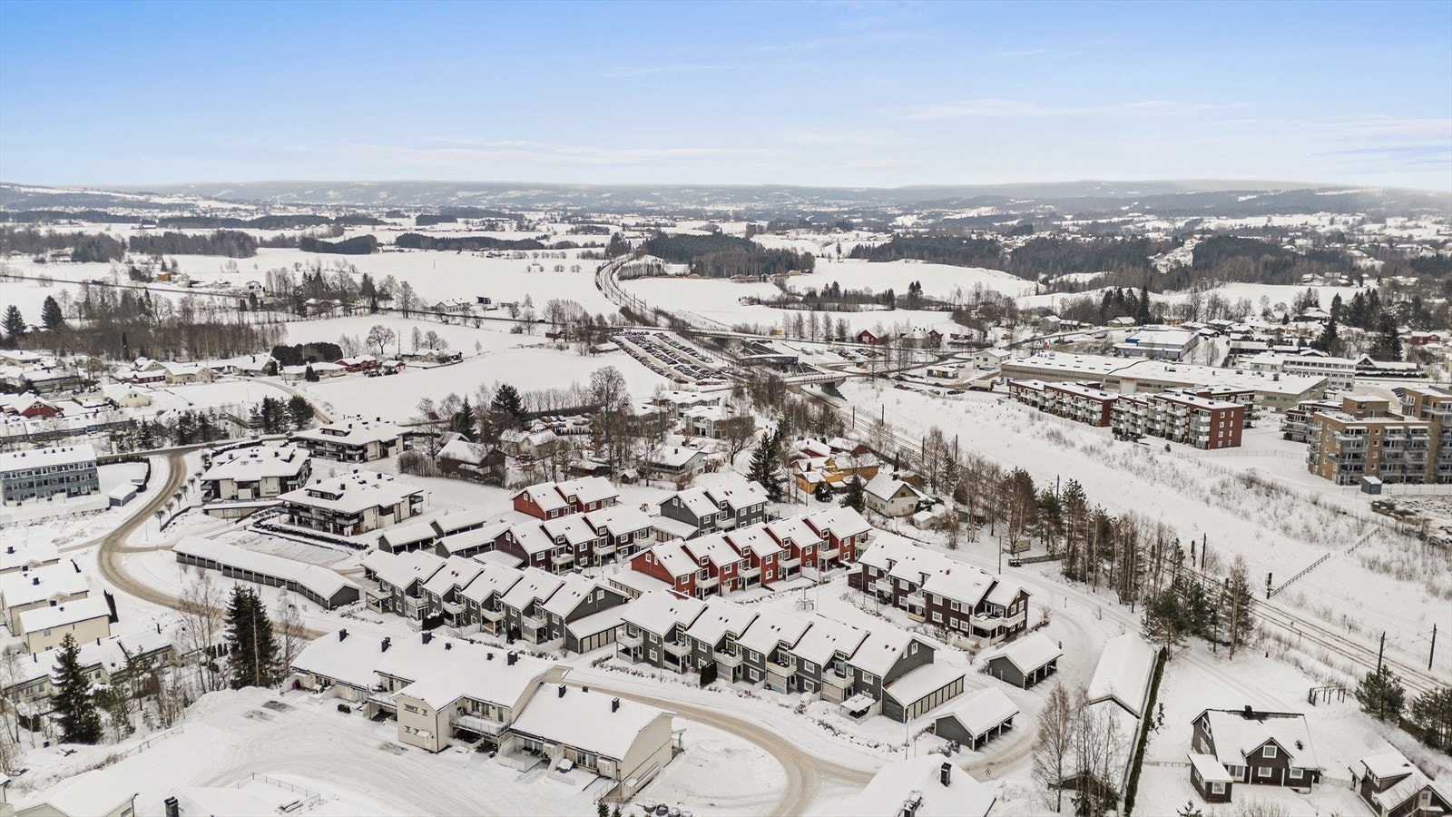Her bor du sentralt på Råholt, men likevel tilbaketrukket og landlig. Galleribilde