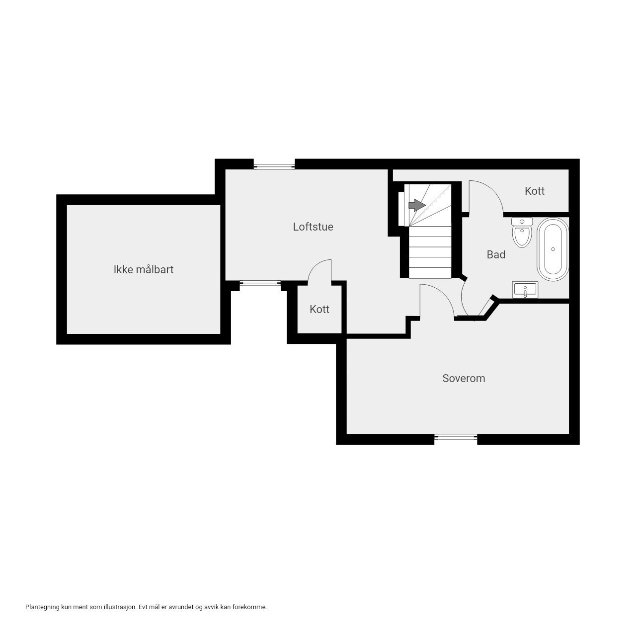 Planløsning loftsetasje Galleribilde