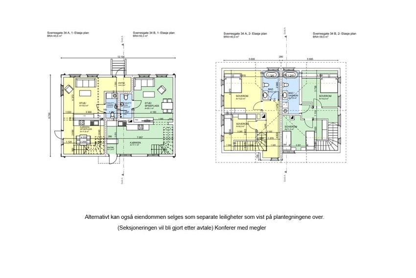 Plantegninger Sverres gate Galleribilde