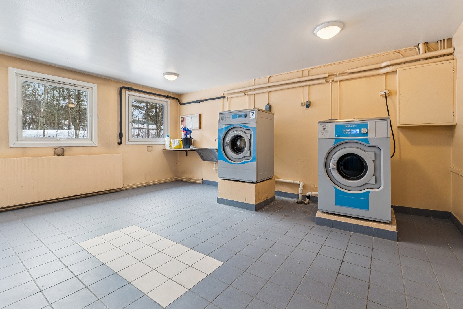 Deikate og oppgraderte gratis fellesvaskeri i underetasjen. Galleribilde